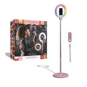FAO Schwarz Pink LED Ring Light Stand